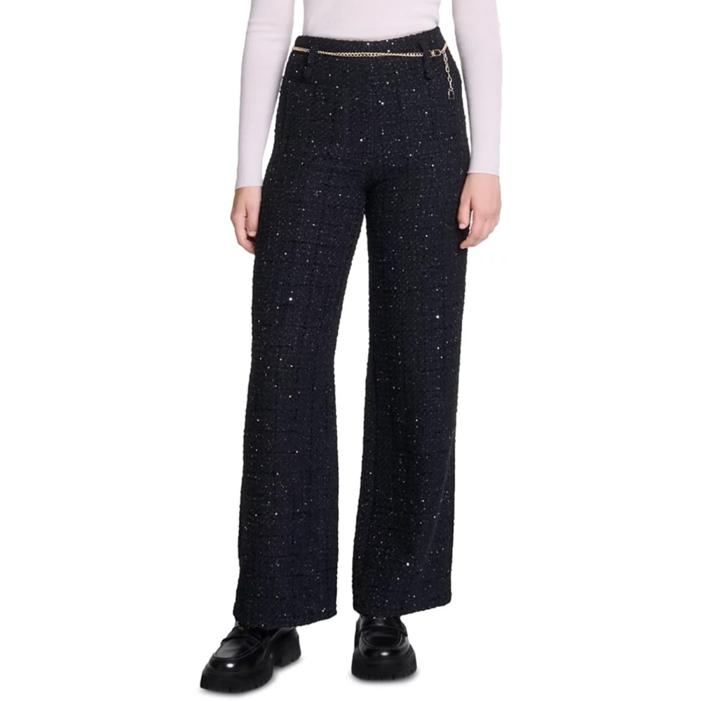 Pizeldaly Sequined Tweed Pants